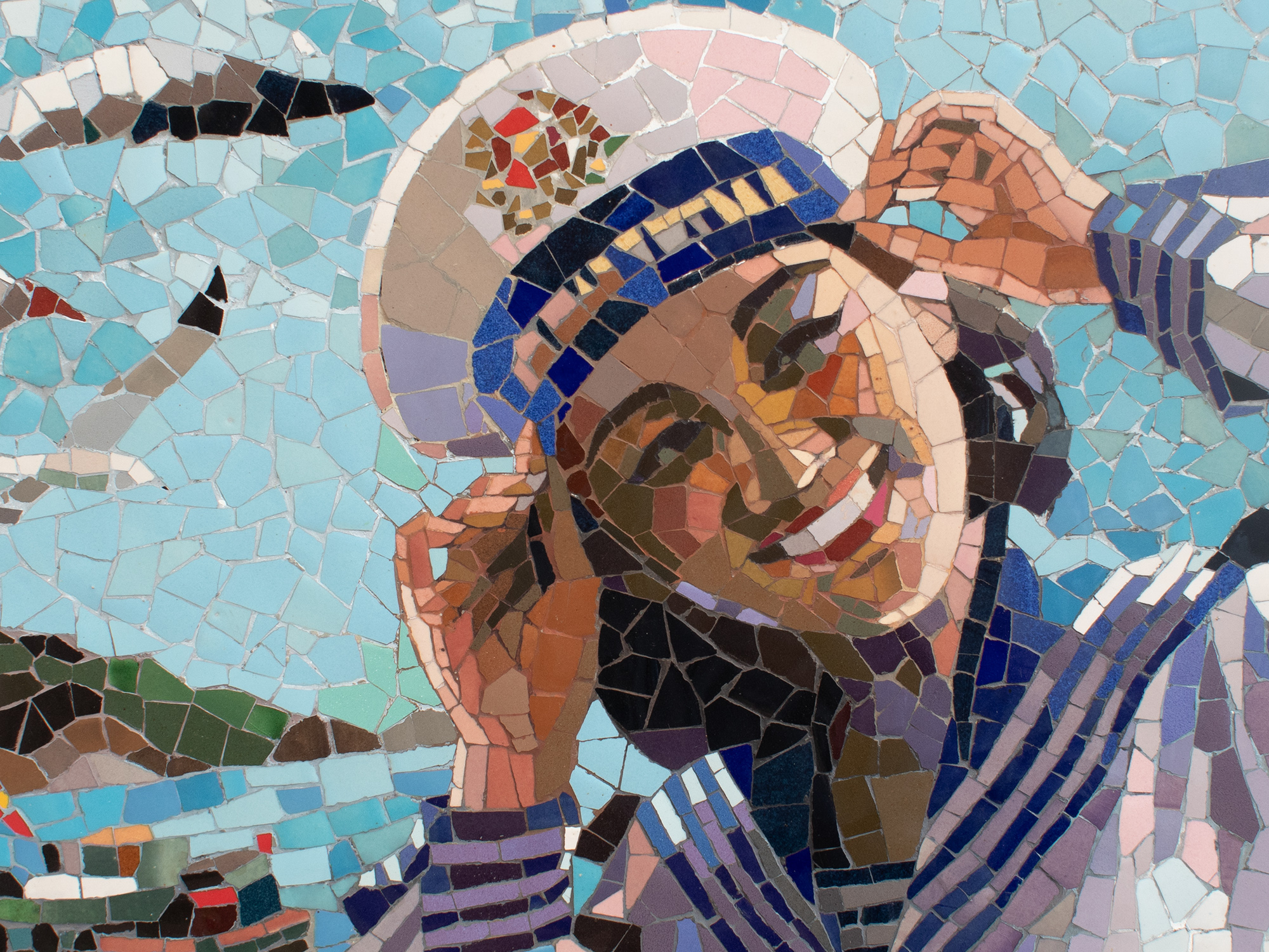 Close-up detail of the glazed ceramic surface, Dream.